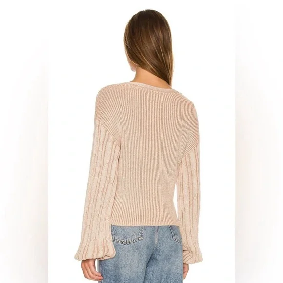 Free People When It Rains V-Neck Sweater - SIZE MEDIUM - Picture 5 of 16